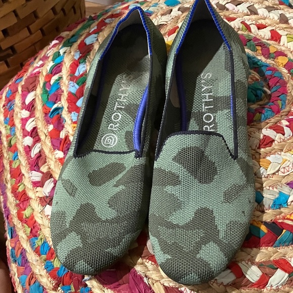Rothy's Green Camouflage Slip-Ons - Picture 2 of 5